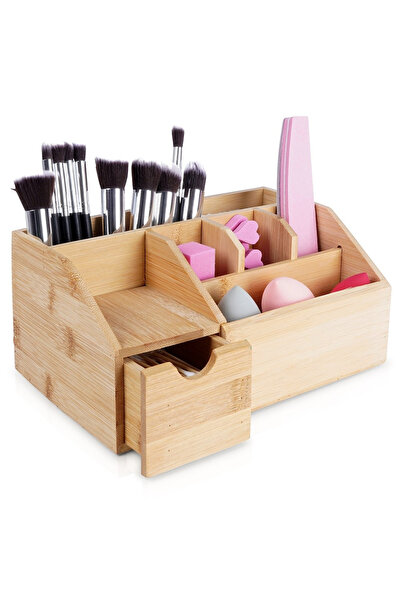 Other Organizator de machiaj din bambus 24x15x11 cm