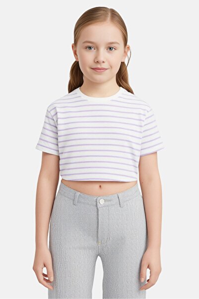 Sinsay Kids Girl Stripe Short Sleeve T-shirt, Multicolor