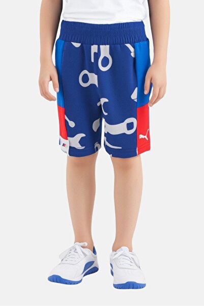 Puma Kids Boy Allover Print Training Shorts, Multicolor