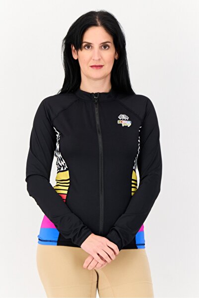 Hurley Women Brand Logo Rashguard Swimwear, Black