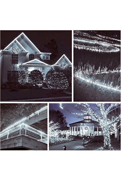 Flippy Christmas Light Installation, 94m, 2256 LEDs, Cold White, Transformer, 8 Light Modes, Flexible, 220V