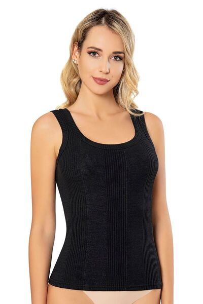 Mona Group Women's Camisole Thick Straps Striped Cotton Plain Design Undershi...