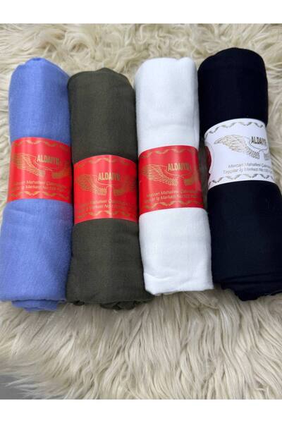 ALDAİR 4 bucăți șal din bumbac pieptănat simplu