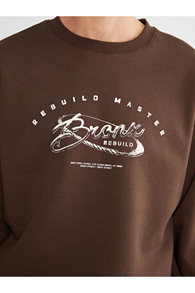 LC Waikiki Create Your Style from Uzg Store |   Crew Neck Printed Thick Men's Sweatshirt