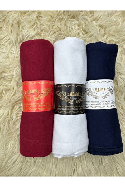 ALDAİR 3 bucăți șal din bumbac pieptănat simplu
