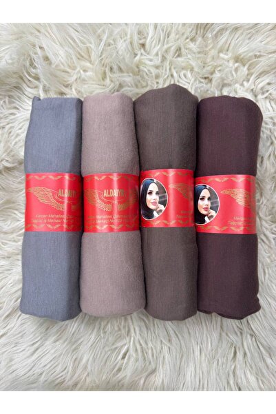 ALDAİR 4 Pcs Combed Cotton Shawl Plain