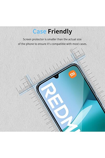m.tk moveteck Xiaomi Redmi 15C Uyumlu Ekran Koruyucu Kırılmaz Cam 9H Temperli Ekran Camı Şeffaf Passifik