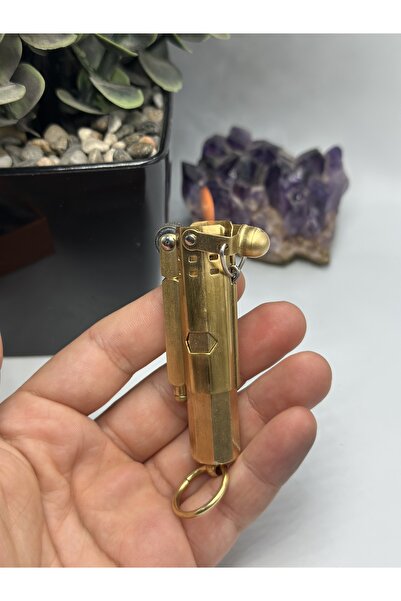 NikaŞ Premium Seri! Bakır Renkli, Şık Benzinli Koleksiyon Çakmağı (Özel Üretim)