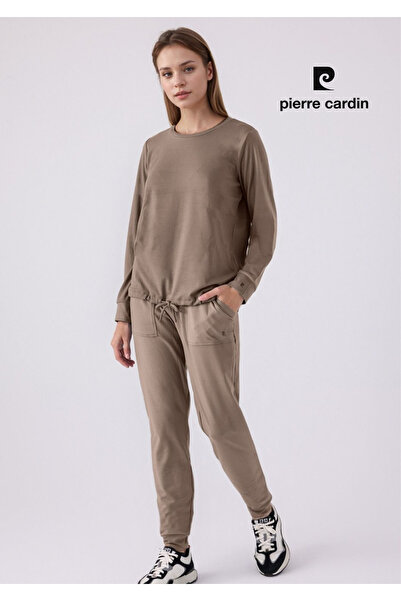 Pierre Cardin Kadın Ev Giyim Uzun Kollu Vizon Pijama Takımı L1.PC.892.5.001