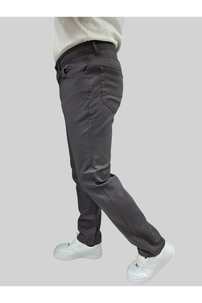 daniel milano Men's Enjoy Regular Fit Ligralı Light Gray Jeans