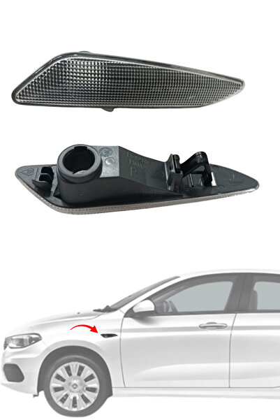 MEFAUTO Fiat Egea Uyumlu Sol Çamurluk Sinyali Duysuz