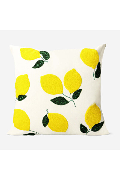 Flying Tiger Copenhagen Limon Nakışlı Yastık 45 cm x 45 cm