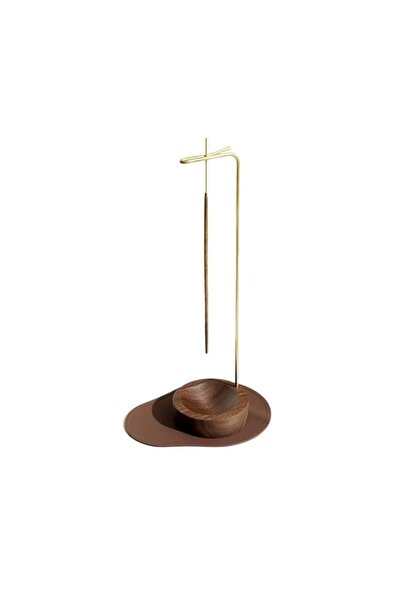 Generic Brand Wooden Incense Burner ash Catcher, Brass Incense Stick Holder f...