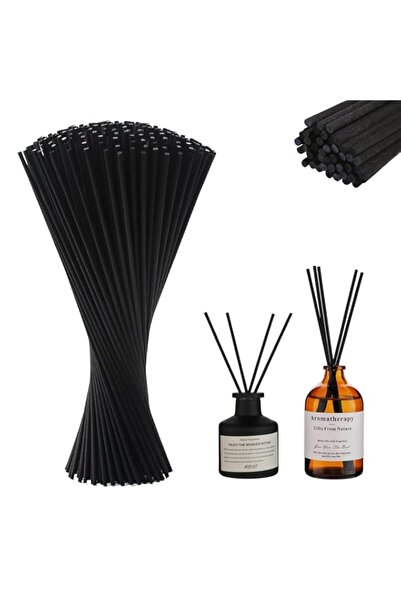 Generic Brand 130 Pcs Small Diffuser Sticks, 15cm x 3mm, Black Rattan, Chamom...