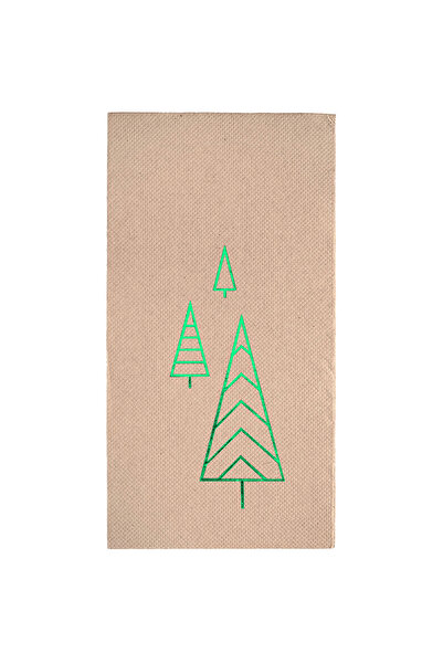 Story مناديل ورقية ملونة من الكرافت مقاس 40×40 سم بنمط أشجار الصنوبر الخضراء ...