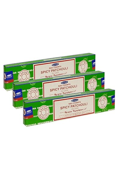 Generic أعواد بخور ساتيا ناغ شامبا بنكهة الباتشولي الحار، عبوة من 3 علب، وزن كل علبة 15 جرامًا، ملفوفة يدويًا برائحة أغارباتي في