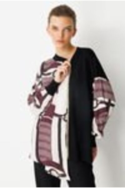 Ghisa Asimetrik Kesim Tunik-Bordo - 1 BEDEN