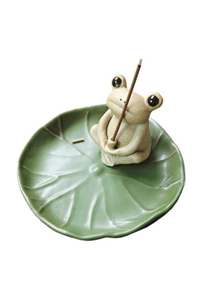 Generic Brand Tazweeq Handmade Ceramic Stick Incense Burner Holder, Cute Frog...