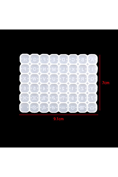 choice2 3 قوالب سيليكون مربعة على شكل قلب، حروف وأرقام، دلايات، خرز أبجدي من ...