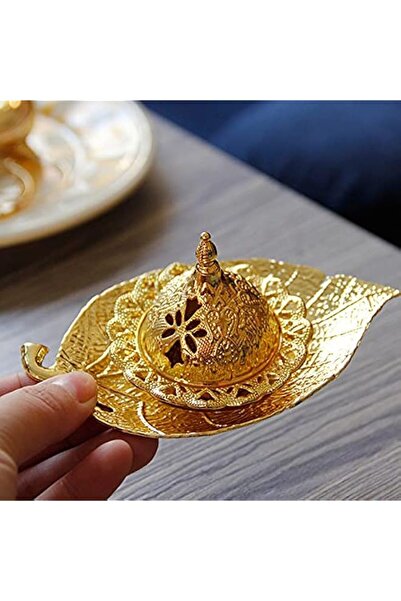 Generic Brand Elegant Portable Charcoal Incense Censer with Mini Gold Leaf Tr...