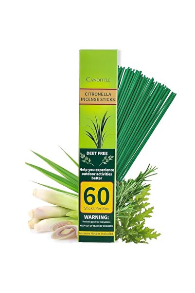 Generic Brand 60pcs Green Mosquito Repellent Citronella Incense Sticks, DEET-...