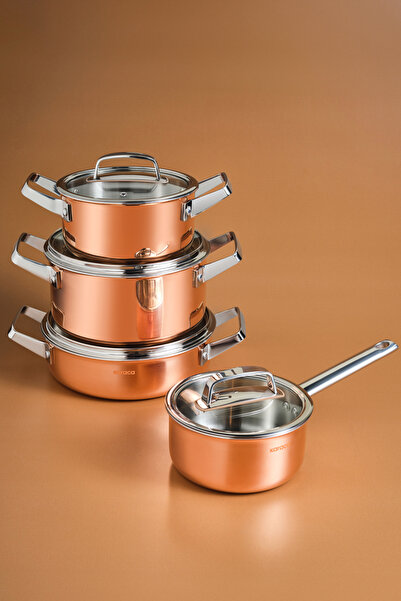 Karaca Power Steel 316+ 3Ply Galileo 8 Parça Çelik Tencere Seti