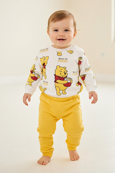 Lindakids Pooh Çizgi Karekterli Omuzdan Çıtçıtlı %100 Pamuk Unisex Mevsimlik ...