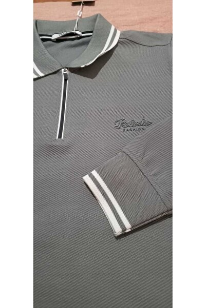 TROYLİFE Men's Polo Neck Long Sleeve Fit Regular Cut T-Shirt