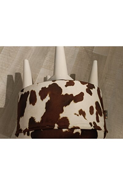 Store MERCAN MOBİLYA LEOPAR İNEK DESENİ KUMAŞ 42 ÇAP BENCH PUF BEYAZ AYAK