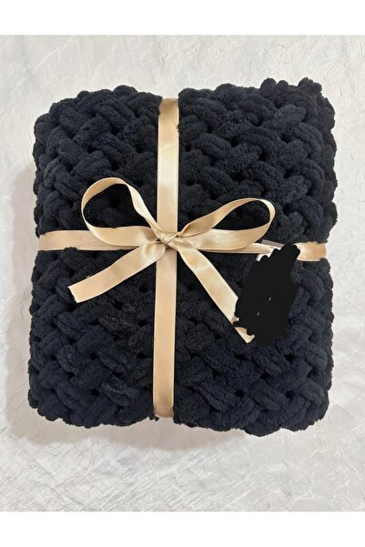 Moda Biçer El Örgüsü Puffy Battaniye