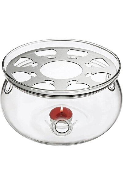 CnGlass كوب تسخين الشاي الزجاجي من CN بقطر 5.3 بوصة (الشموع غير متضمنة)