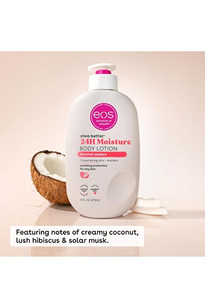 Eos لوشن للجسم بزبدة الشيا وماء جوز الهند من إي أو إس، عبوة من قطعتين، 16 أون...