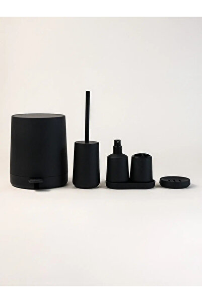 Minihol Verona 6 Parça Banyo Seti (Siyah)