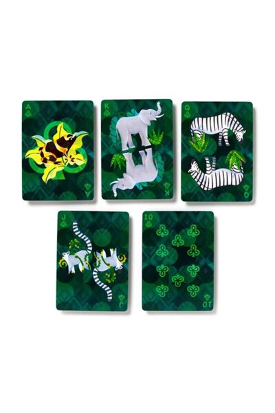 Puckator Playing cards, wild animals, Animal Kingdom design, 54 cards
