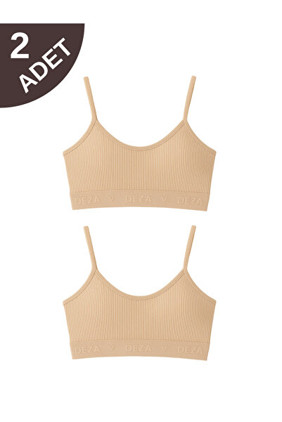 De Bijoura Дамски бюстие с тънки презрамки и подплатена подплата, 2 броя в опаковка