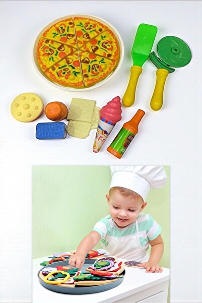 BYCEGU 21670 Playhouse Kitchen Toy Set 2-Piece Play Set Bbq Set and Cuttable Pizza Set