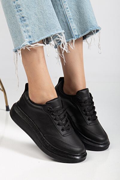 Erceka Dámské sportovní boty se zrcadlovým šněrováním vhodné pro každodenní nošení tenisky černo-bílé a síťované