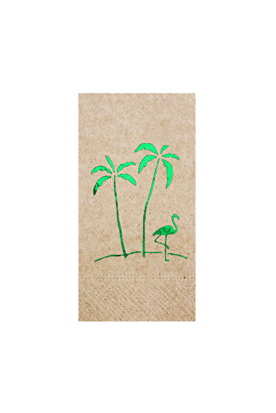 Story مناديل ورقية ملونة من الكرافت مقاس 33×33 سم بنمط أوراق النخيل الخضراء، ...