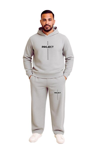 WAFRA Men's 2 Thread Hooded Ribbed Baggy Tracksuit Set