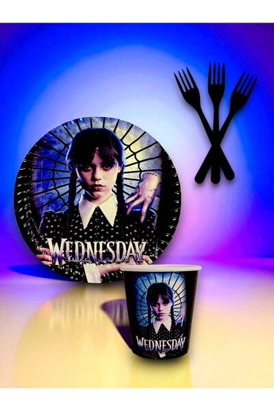 partylady مجموعة أدوات تقديم الطعام ذات الطابع الخاص ليوم الأربعاء تتسع لـ 16...