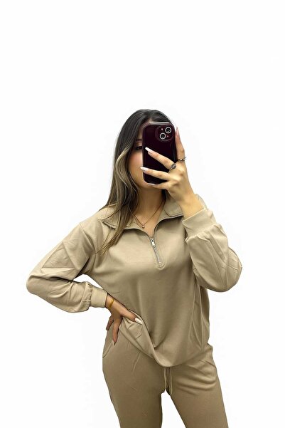 BEBE PLUS Vizon Fermuarlı Eşofman Takımı