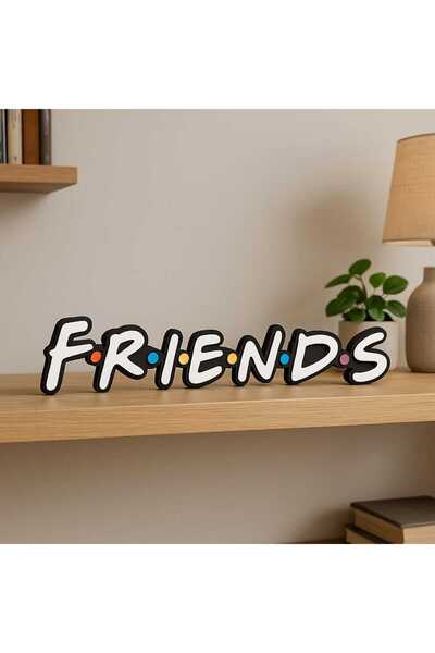 ATOLYETASBAHCE Friends 3 Boyutlu Logo Dekoratif Raf Üstü Obje - Dizi Temalı T...