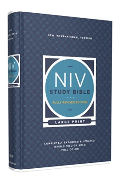 Zondervan NIV Study Bible, Fully Revised Edition, Large Print, Hardcover, Red...
