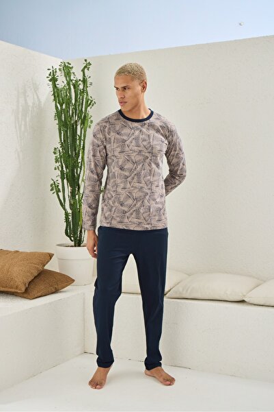 Montazah Ανδρικό σετ πιτζάμες από βαμβάκι