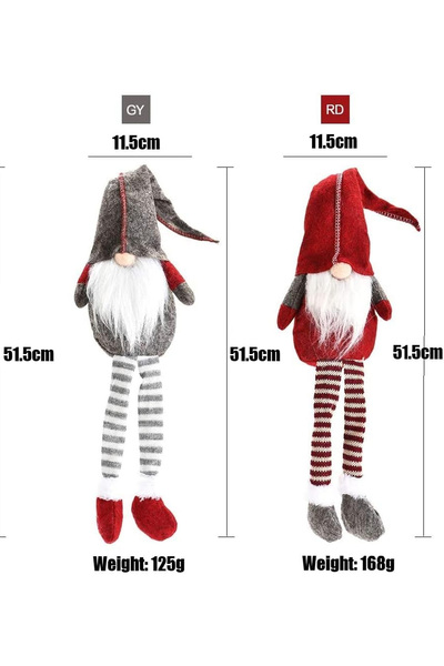 Kelira Gnome Yılbaşı Süsü Yılbaşı Figürü Şans Cücesi Yıl Başı Noel Baba 35Cm Uzun Şapkalı Gnome