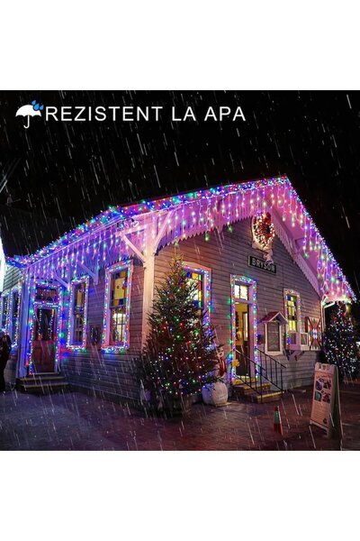 xpress sales Joyful Box Christmas Icicle Lights, 12 m, 300 LEDs, Multicolor, Indoor/Outdoor, Interconnectable