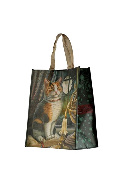 Puckator Bag / Shopping bag, Lisa Parker, Adventure Awaits cat pattern, reusable