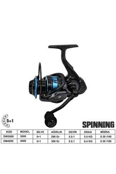 Wily ماكينة صيد السمك الدوارة ريزينغ DW-3000