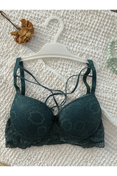 Myquality ÇİFT ÇAPRAZ DANTEL DETAYLI DOLGULU SÜTYEN