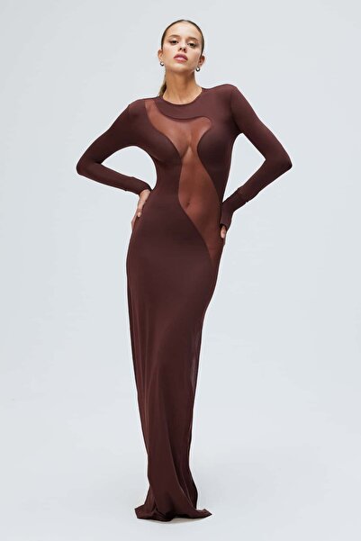 IAMNOTBASIC Chic Elbise - Kahverengi